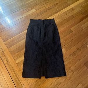 Rebecca Taylor black zebra skirt